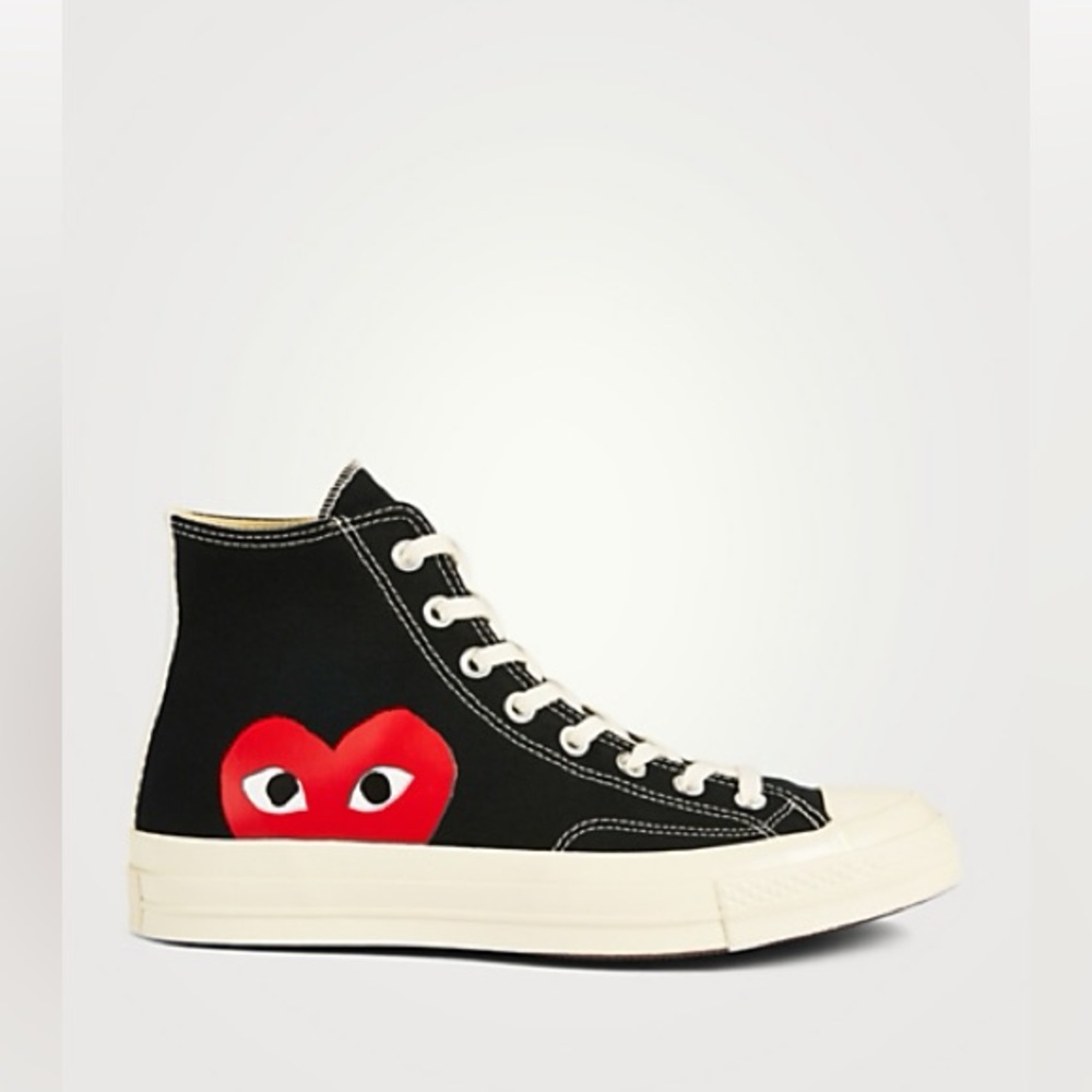 ❤️ Comme des Garçons Play Black High-Top Sneakers